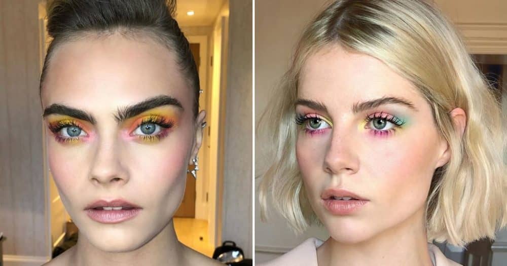 Tie-dye eye make up