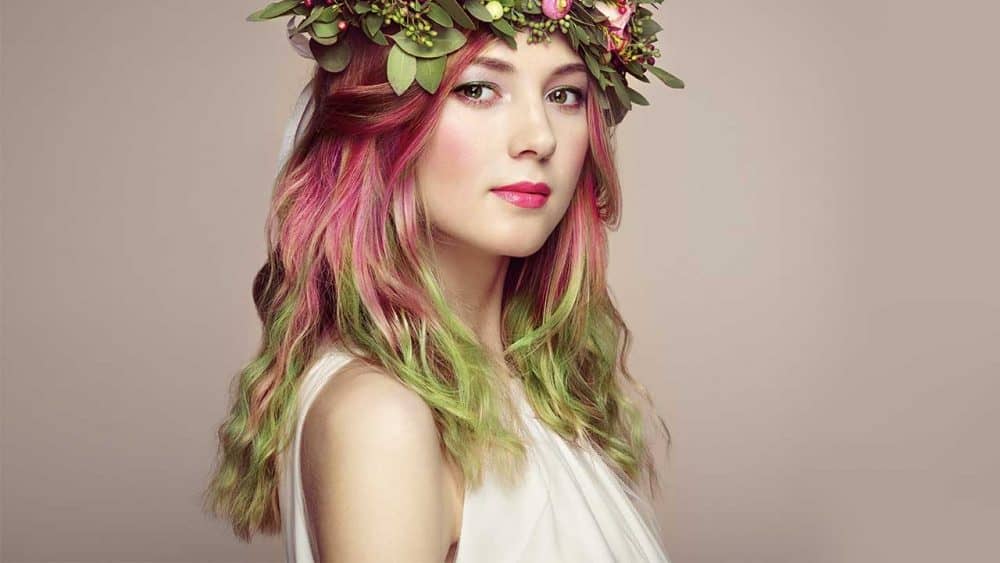 Two tone color hair
