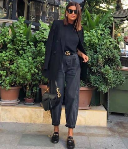 basic κομμάτια_black trousers