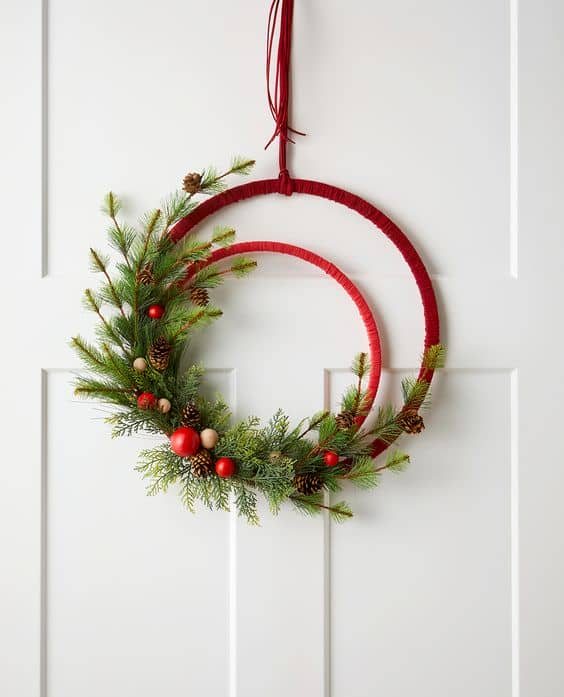 DIY Χριστουγεννιάτικα Στεφάνια με φυσικά υλικά