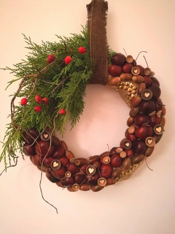 DIY Χριστουγεννιάτικα Στεφάνια με φυσικά υλικά