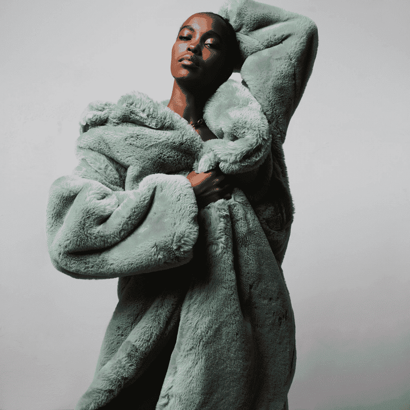 Milkwhite fur coat
