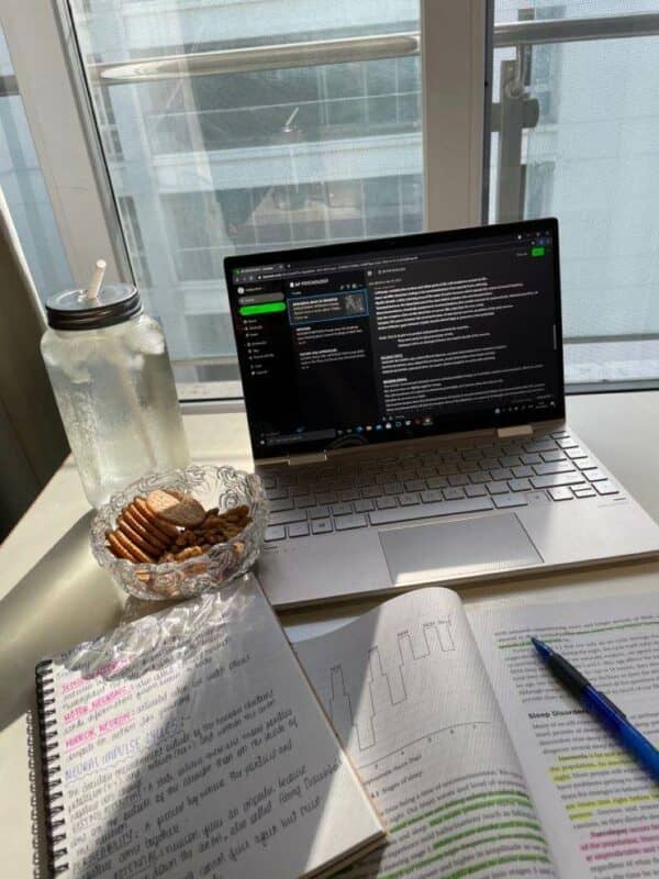 studying