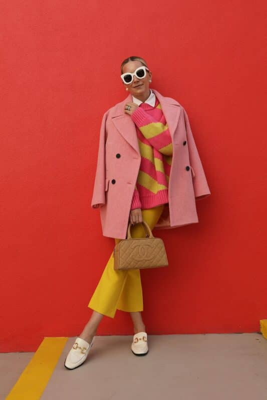Pink and yellow outfit