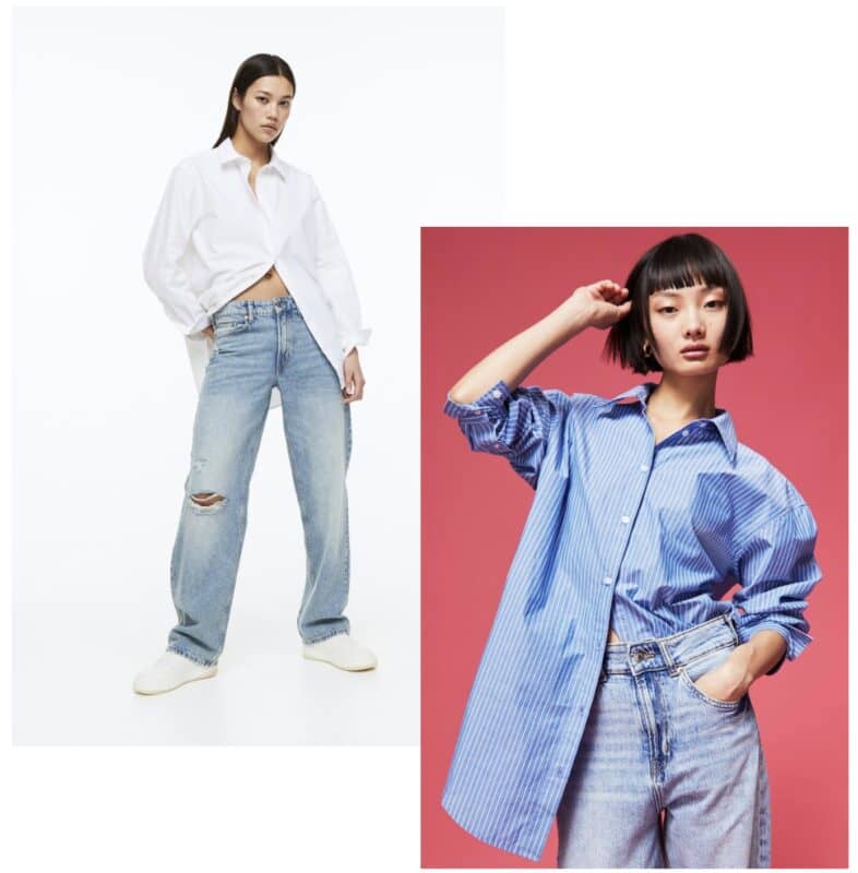 Oversized shirts