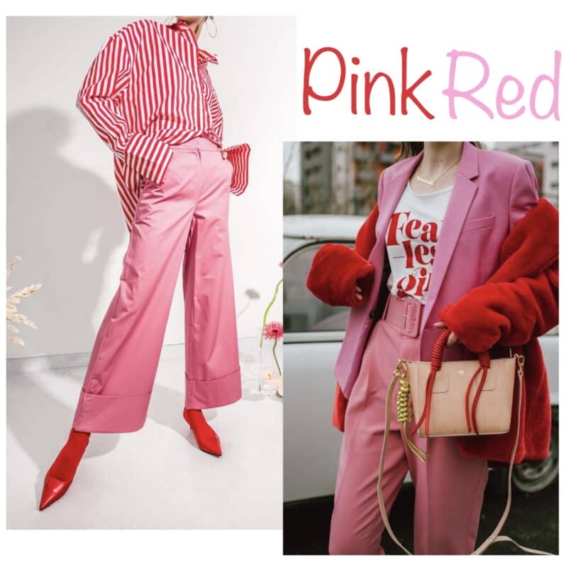 Red and pink outfit