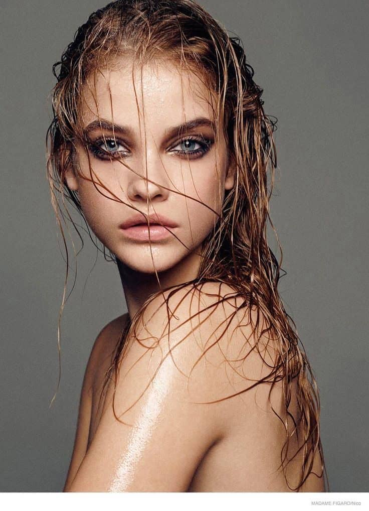 Wet hair look