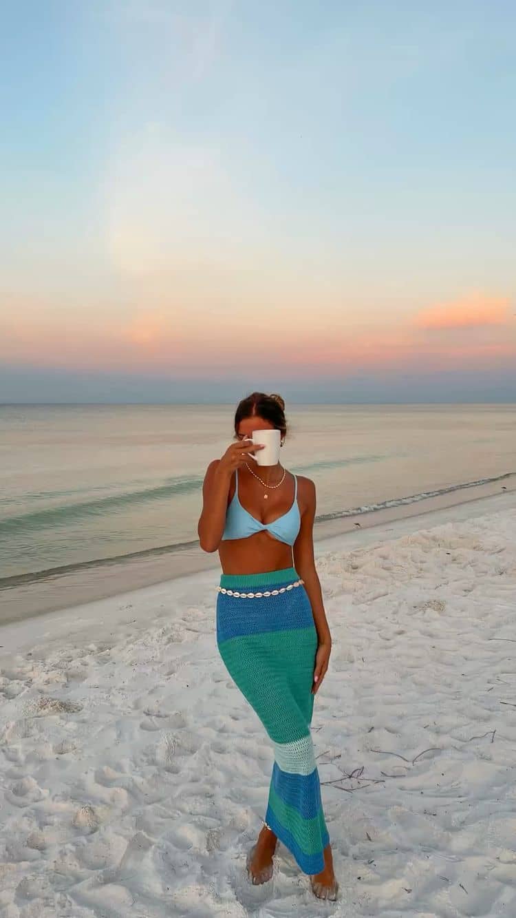 outfit, look, sunset, παραλία