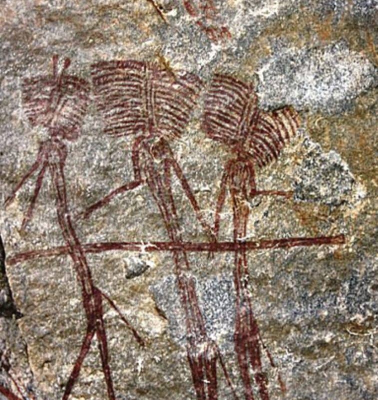 Kondoa Irangi Rock Paintings. Ancient paintings on rockshelter walls in central Tanzania.