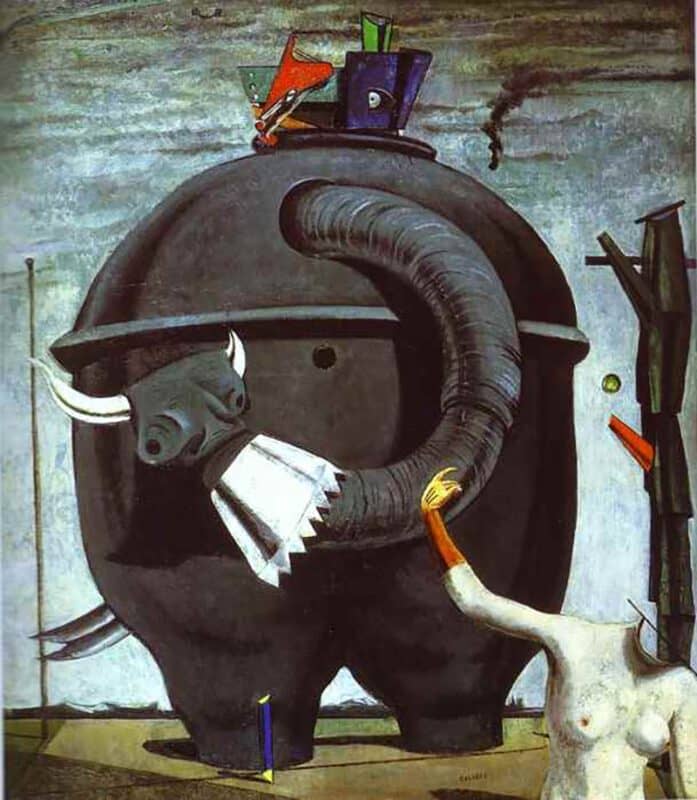 Το κίνημα του Νταντά |Max Ernst, Ο ελέφας της Κελέβης, 1921, Tate Gallery, Λονδίνο