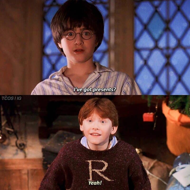 χριστουγεννιάτικες σκηνές Harry Potter