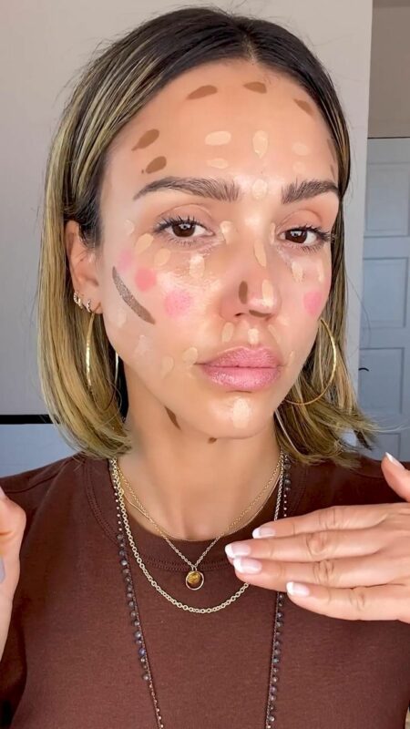 dotted makeup