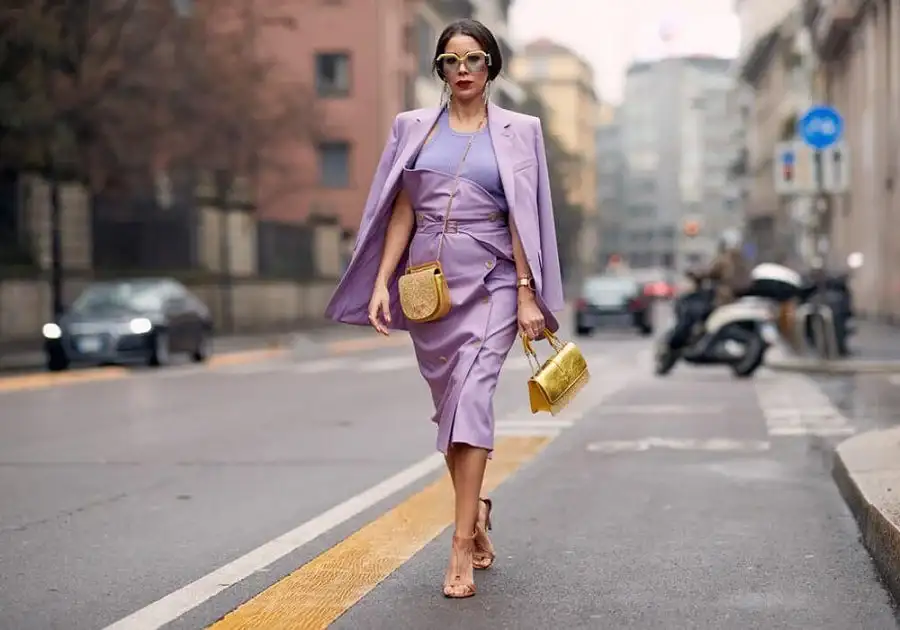 purple outfit
