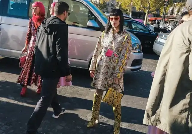 Snake-print Coat