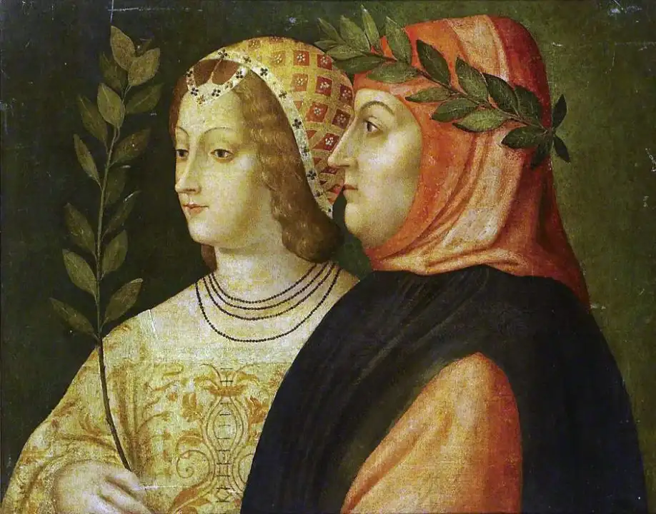 Πηγή εικόνας: lifo.gr | O Francesco Petrarca και η Laura de Noves σε έργο της Βενετσιάνικης Σχολής