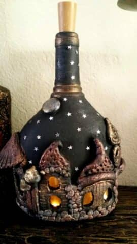 Διακόσμηση μπουκαλιού με πηλό