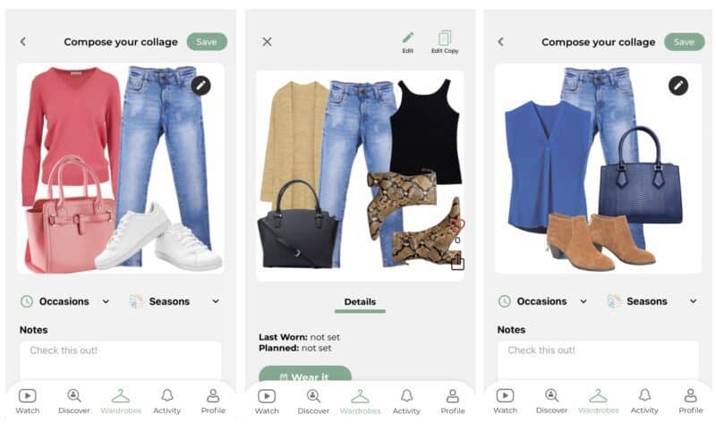 Outfit planning app