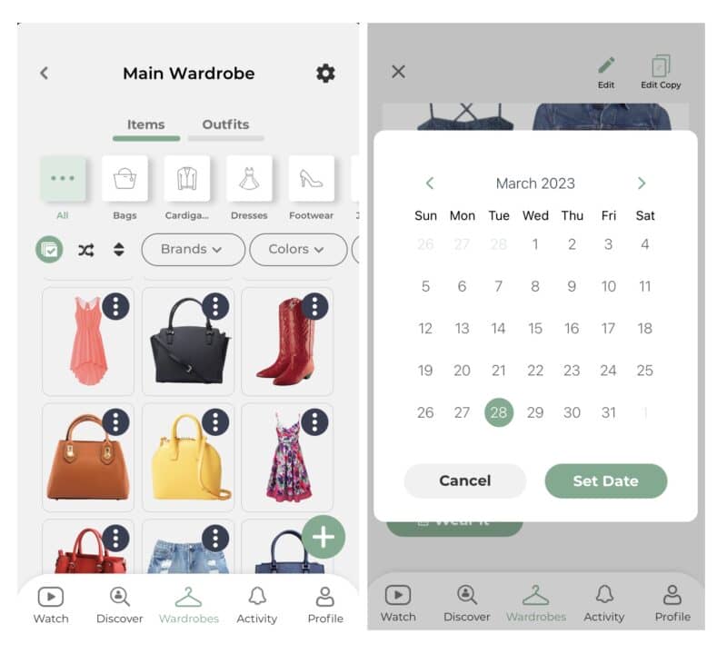 Outfit planning app