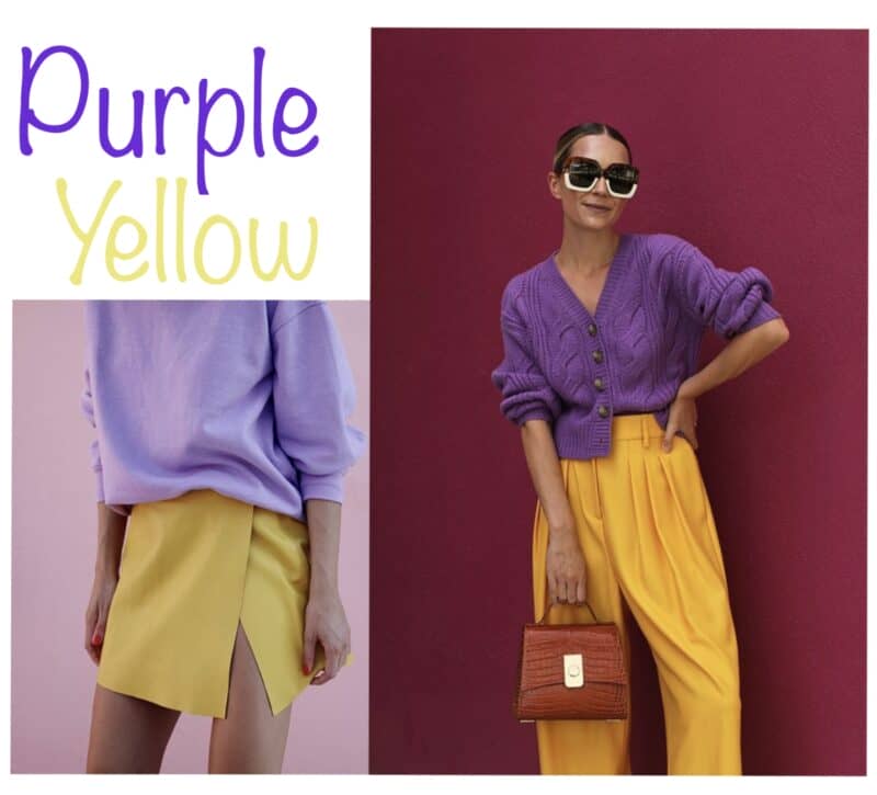 Purple and yellow outfit
