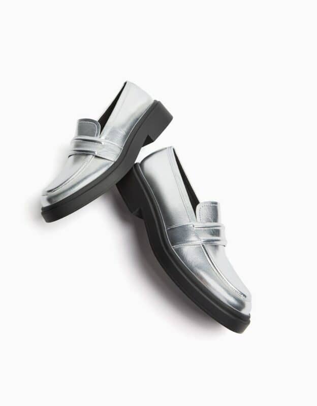 Silver loafers
