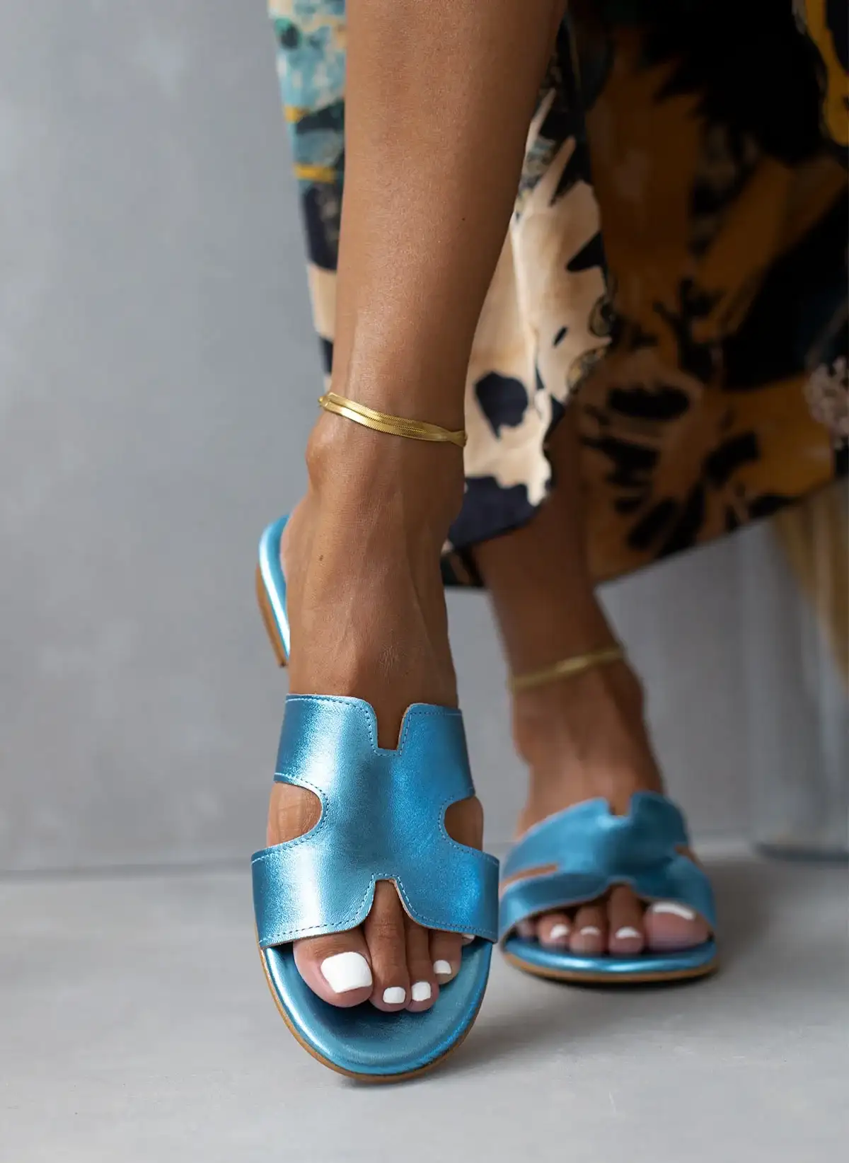 Blue sandals
