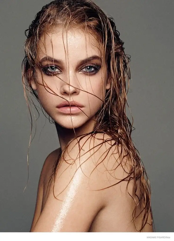 Wet hair look