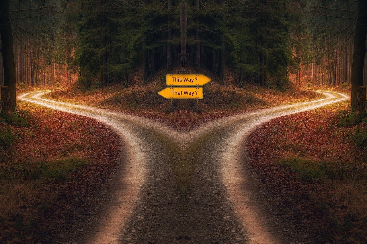 crossroad of choices- pixabay
