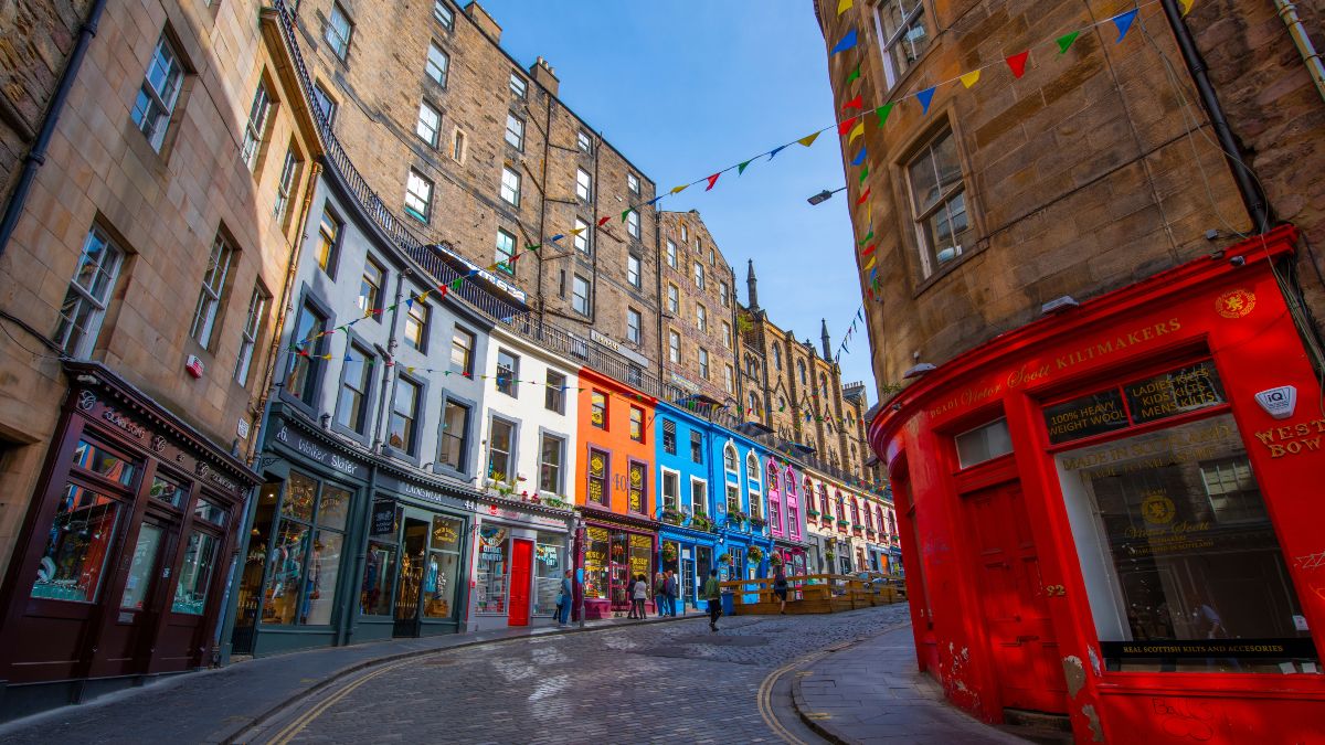 Victoria Street στο Εδιμβούργο τα Χριστούγεννα