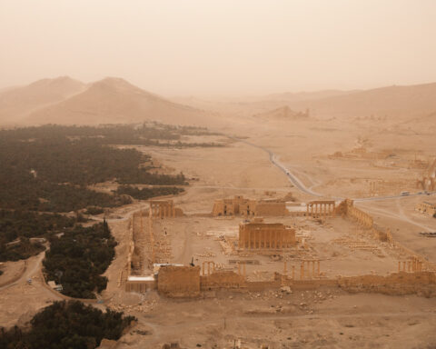 Η αρχαία πόλη της Παλμύρας απο ψηλά