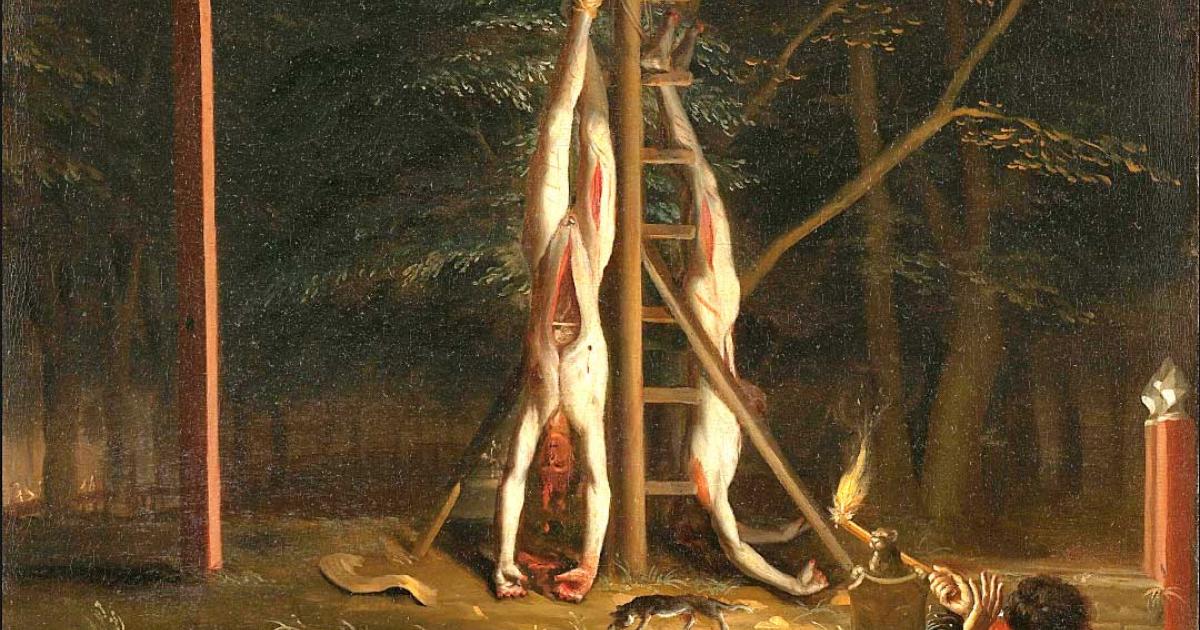 Johan de Witt: Η σκηνή της δολοφονίας και του κανιβαλισμού- Πηγή εικόνας: www.ancient-origins.net