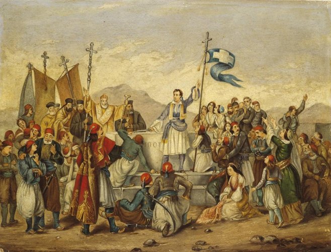 "Ο όρκος του Λόρδου Βύρωνα στο Μεσολόγγι", Λουντοβίκο Λιπαρίνι,